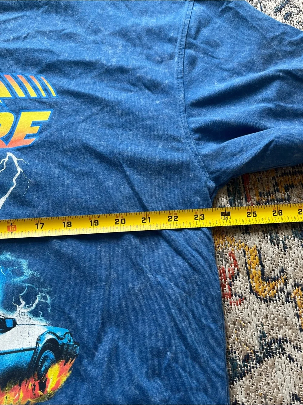 Hybrid Apparel Blue Back to the Future DeLorean Graphic Tee Size XL